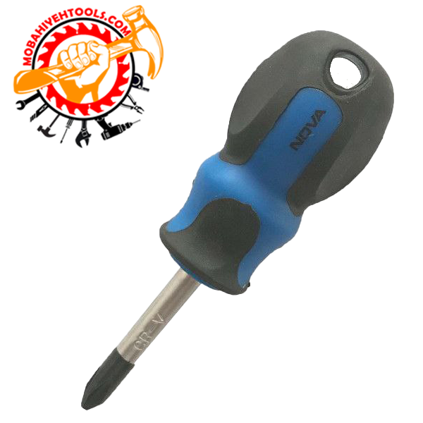 پیچ گوشتی مشتی دسته پلاستیکی چهارسو نووا 38×6 کد 1226