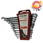 آچار یکسر تخت یکسر رینگ ۱۲ عددی استیل استرانگ strong
